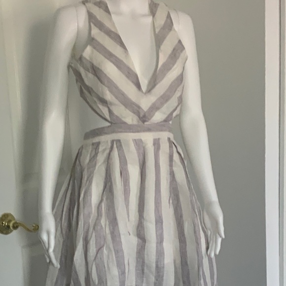Striped High Low Linen Dress (see photos) - Picture 2 of 15